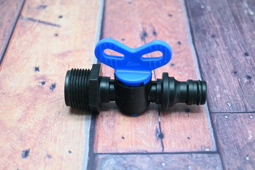 PP Ablasshahn, AG x Klickanschluss, 3/4"- x Klickanschluss