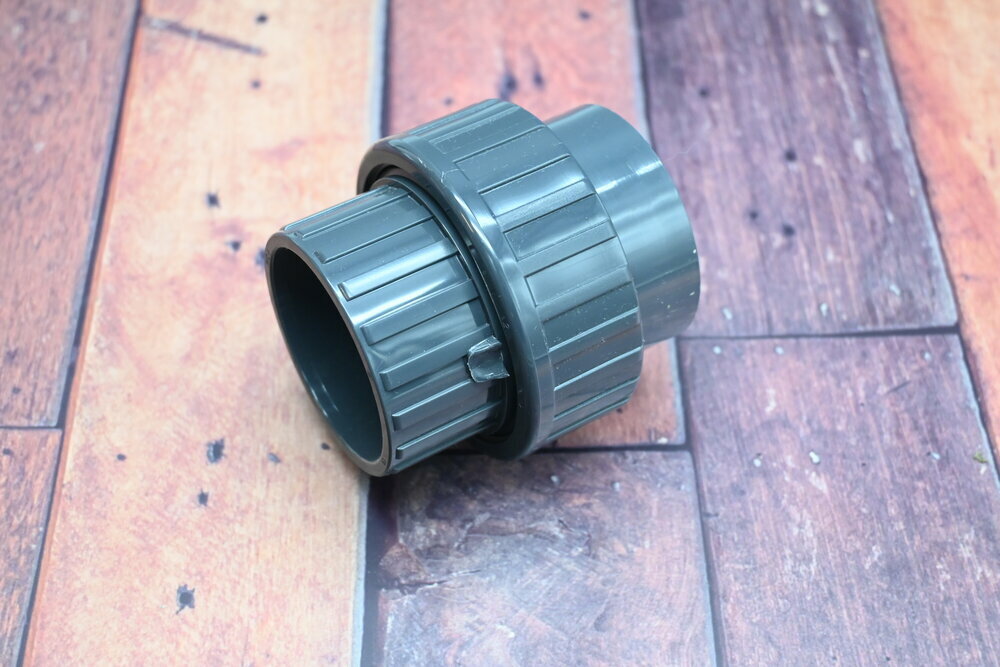 PVC 3/3 Verschraubung,Klebemuffe x Klebemuffe 50mm PN16