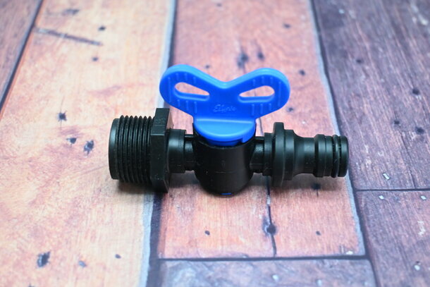 PP Ablasshahn, AG x Klickanschluss, 3/4"- x Klickanschluss