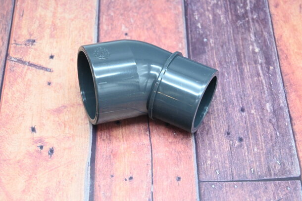 PVC Winkel 45° Reduziert, Klebemuffe x Klebemuffe 40/50mm x 50mm PN16