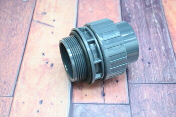 PVC 3/3 Verschraubung mit O-Ring Klebemuffe 63mm x AG 2"