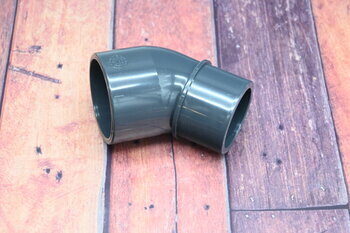 PVC Winkel 45° Reduziert, Klebemuffe x Klebemuffe 40/50mm x 50mm PN16