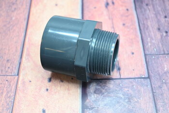 PVC Übergangsnippel, Klebemuffe x AG 50mm x 1 1/2" PN16